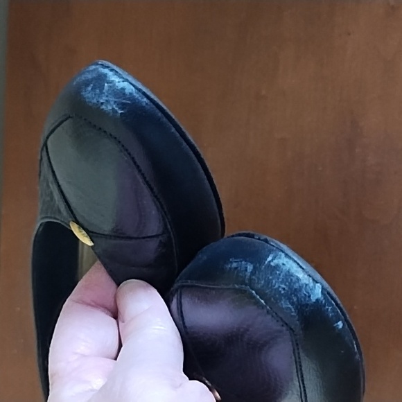 Shelby Kitten Heel PumpsWomen's Size 9 Kid Leather Church Office Party Navy Blue - Picture 8 of 9